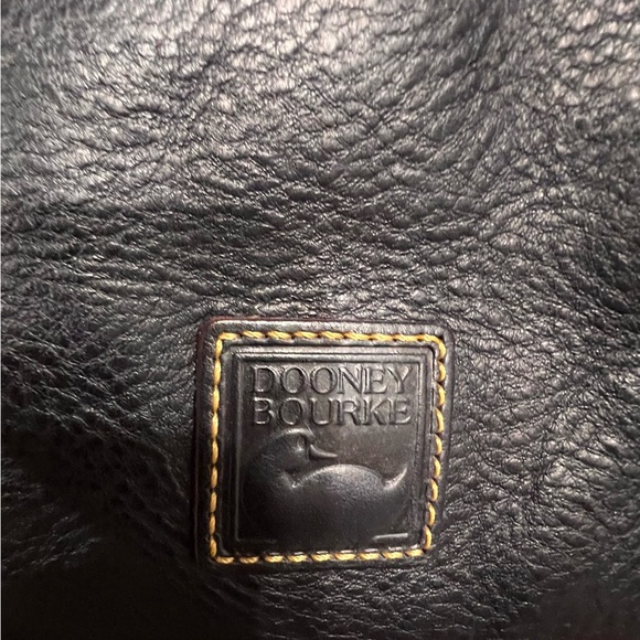 Dooney & Bourke NAVY Florentine Tasseled Pebbled Leather Satchel EUC - Picture 8 of 12